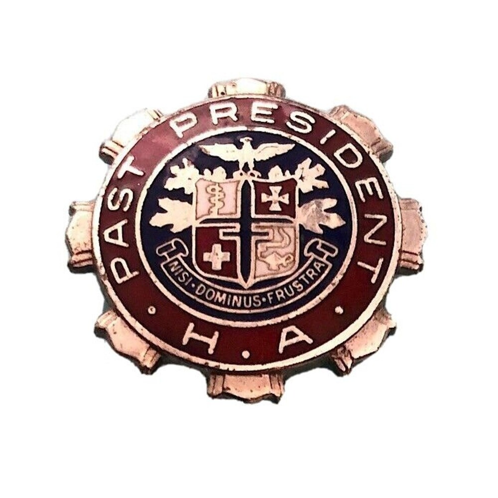 Vintage NISI DOMINUS FRUSTA-Hospital Auxiliary Past President, CTO STERLING Pin